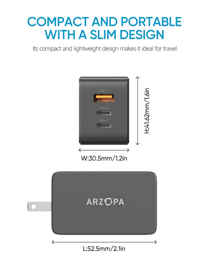 65W GaN Charger - Arzopa